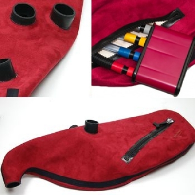 Ross Suede-Feel Zipper Pipe Bags with Canister System 