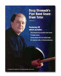 Pipe Band Snare Drum Tutor Book & CD/CDROM - Stronach
