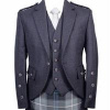 Braemar Style Charcoal Tweed Jacket & Vest